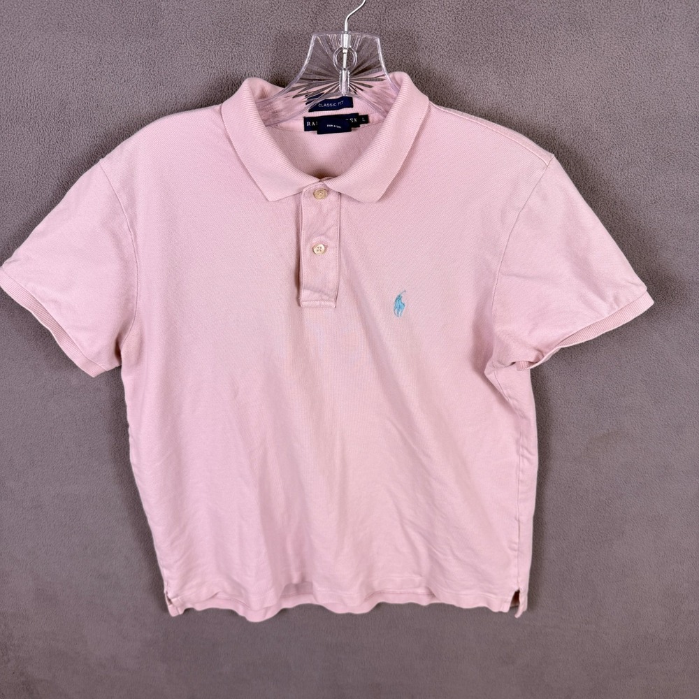 Lot of 2 Ralph Lauren Womens Polo Shirts Size L Collared Golf Preppy Summer Cute - Picture 6 of 11